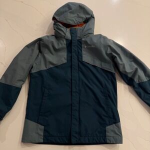 Columbia Omni-Tech 3-in-1 Interchange Jacket Blue Grey Orange Kids Medium M